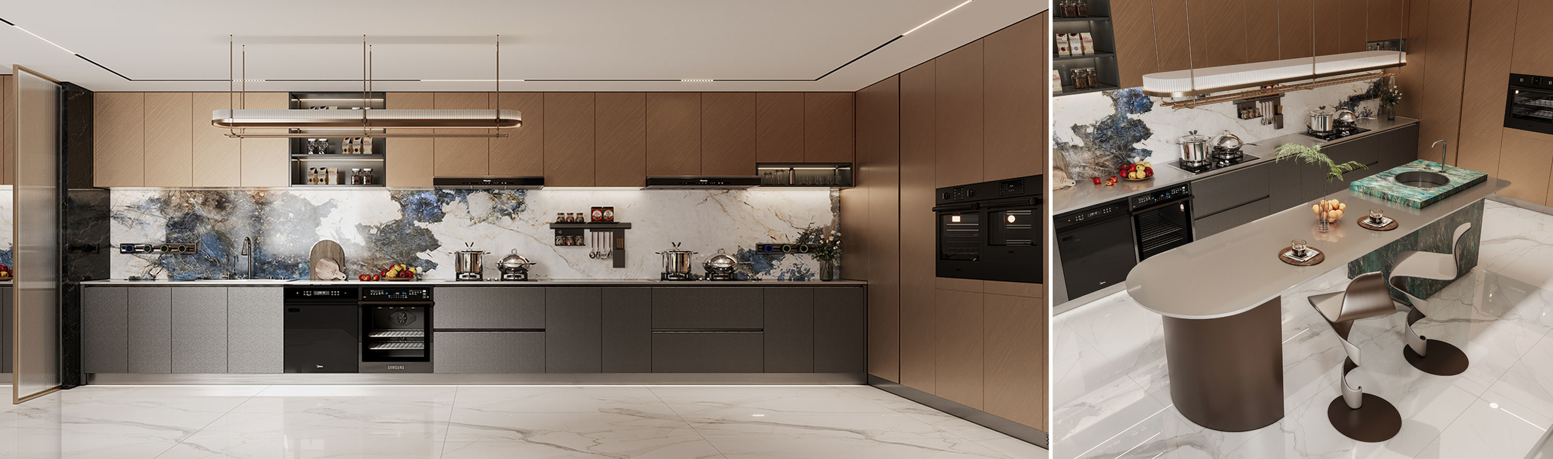 chất lượng Tủ bếp hiện đại nhà máy sản xuất