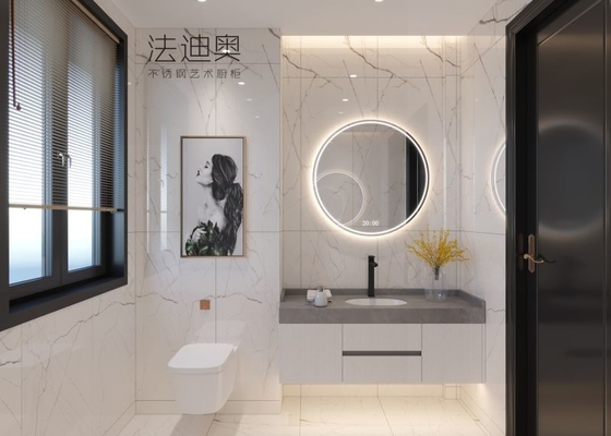 Modern Classic Stainless Steel Bathroom Vanity Với Thiết Vụ Thông minh Và Thiết kế Trôi nổi