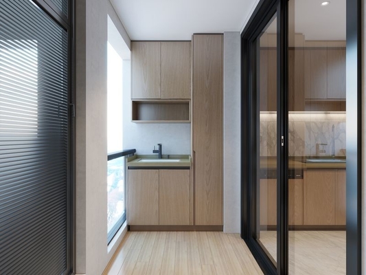 Đẹp minimalist ban công Cửa tủ lưu trữ thép không gỉ cho khu vực dễ bị ẩm